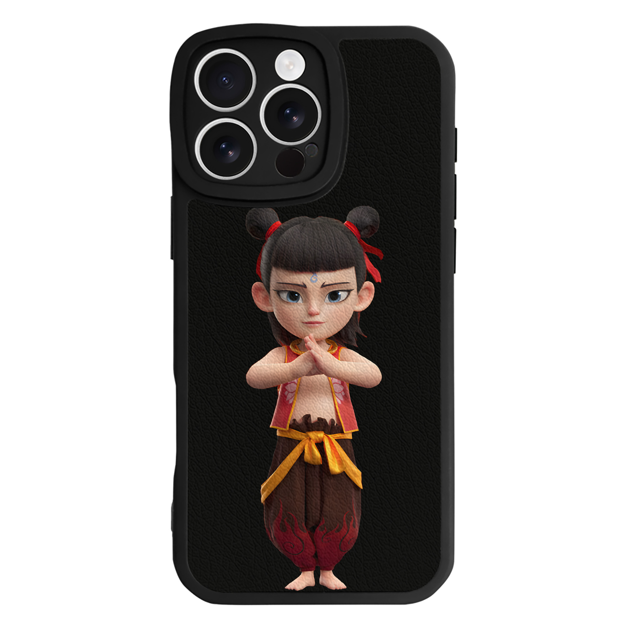 （画像用） Ne Zha 2 ナタ 魔童の大暴れ 【iPhone 16シリーズ対応】シリコンスマホケース（レザー調） 材質：シリコン